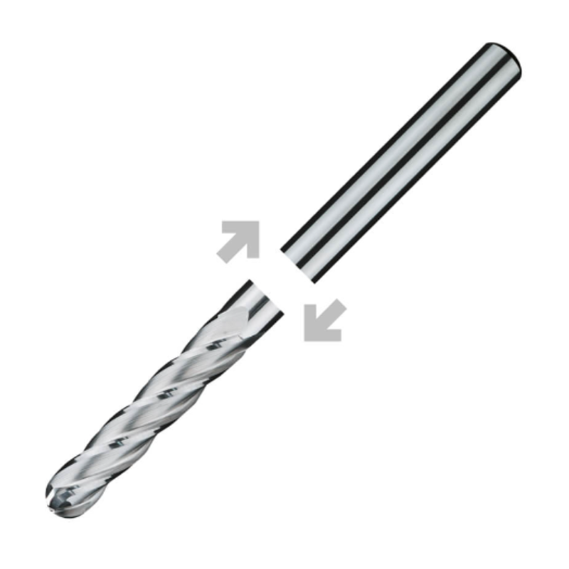 ITC Carbide End Mill Ball Nose 4002 - 4 Flute 30° Helix  With Facet Relief - General Purpose - 6mm