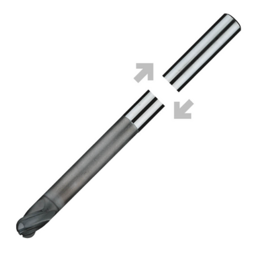 ITC Carbide End Mill Ball Nose 4072 - 4 Flute 30° Helix  With Facet Relief & Diamond Coating - Composites - 12mm