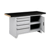 Polstore Modular Workbench With 4 Drawers & 2 Shelves - Rubber Cover - Light Grey - 1500mm (W) x 750mm (D) thumbnail 1