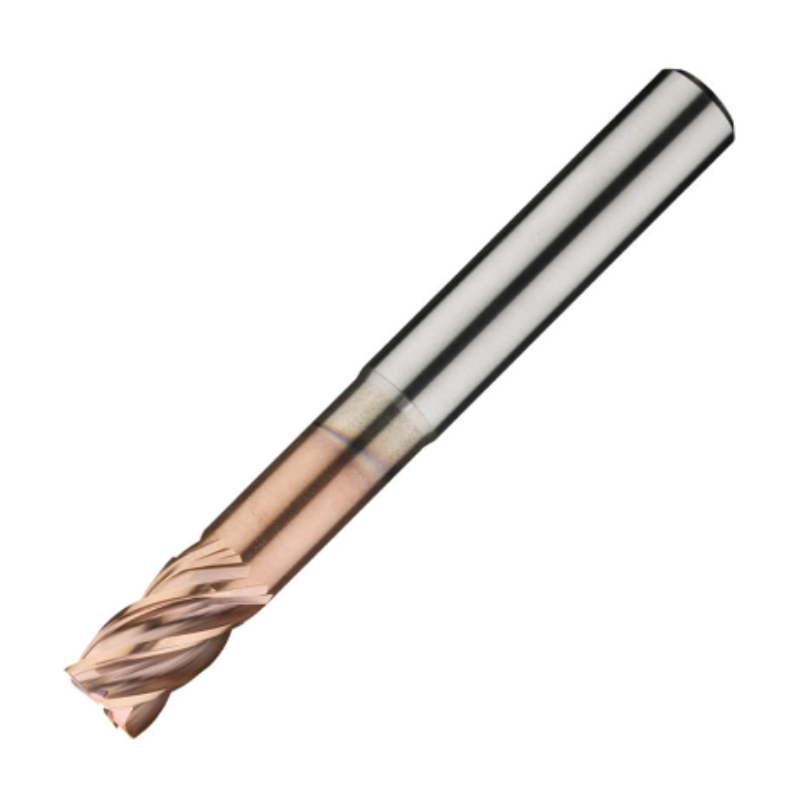 ITC Carbide End Mill Square Edge 5041 - 5 Flute Variable Helix Roll Relief Harmonic Fluting + Coating - Steels & Exotics - 3mm