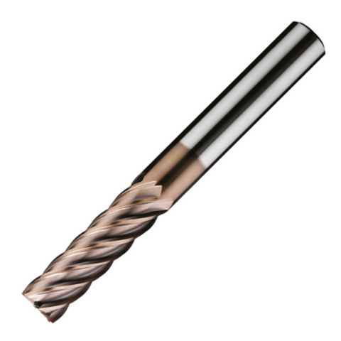 ITC Carbide End Mill Square Edge 6051 - 6 Flute 38° Helix With Roll Relief Harmonic Fluting & Coating - Steels & Exotics - 12mm