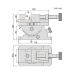 0-80mm Precision Universal Inspection Vice - 6521 Series (Insize) - 6521-80
