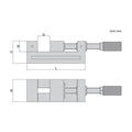 63mm Jaw Width Precision Inspection Vice - 6525 Series (Insize) - 6525-73 thumbnail 2