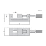 98mm Jaw Width Precision Inspection Vice - 6525 Series (Insize) - 6525-120