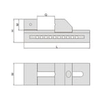 50mm Jaw Width Precision Inspection Vice - 6526 Series (Insize) - 6526-80
