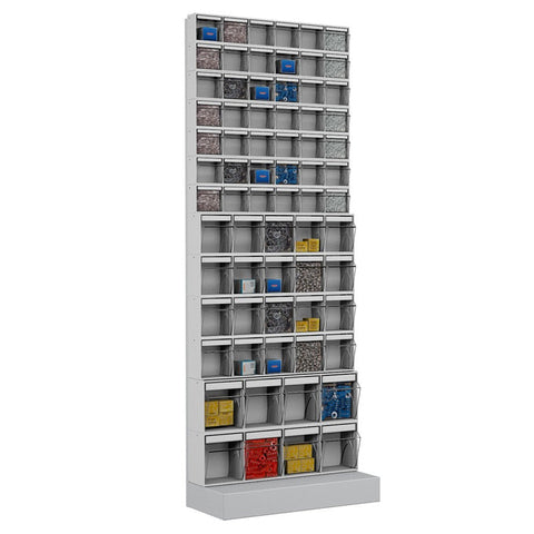 Polstore Unibox Free-Standing Racks - 70 Compartments - 600mm (w) x 325mm (d) x 1950mm (h)