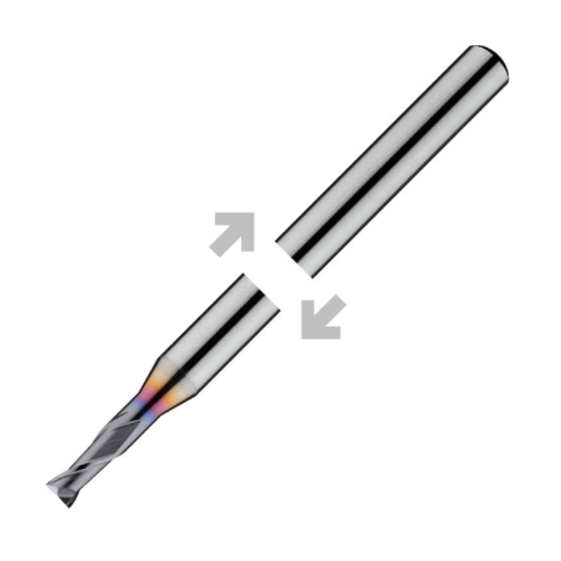 ITC Carbide End Mill Square Edge 7N22 - 2 Flute 30° Helix With Facet Relief & Coating - Micro - 0.4mm