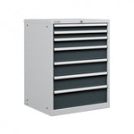 Polstore Cabinet Combo - 7 Drawers 36x36EH - 100% Extension - Light Grey/Dark Grey - 717mm(w) x 1000mm(h)