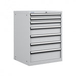 Polstore Cabinet Combo - 7 Drawers 36x36EH - 100% Extension - Light Grey - 717mm(w) x 1000mm(h)