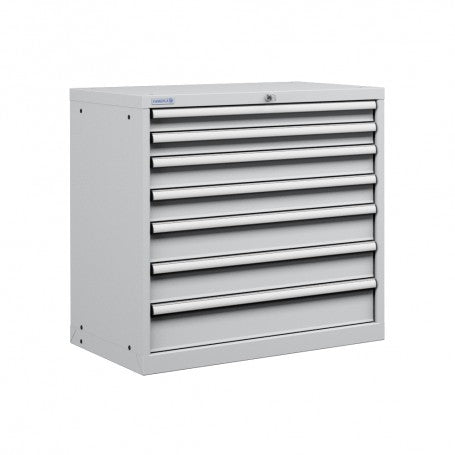 Polstore Cabinet Combo - 7 Drawers 45X27EH - 100% Extension - Light Grey - 870mm(w) x 850mm(h)