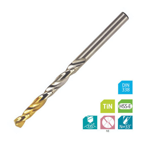 Europa Tools Jobber Drills - HSS-E Imperial Goldex TiN Coated - 29/64