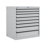 Polstore Cabinet Combo - 8 Drawers 45x36EH - 100% Extension - Light Grey - 870mm(w) x 1000mm(h)