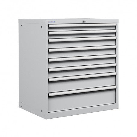 Polstore Cabinet Combo - 8 Drawers 45x36EH - 100% Extension - Light Grey - 870mm(w) x 1000mm(h)