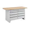 Polstore Modular Workbench 8 Draws - Multiplex Worktop - Light Grey - 1500mm (W) x 750mm (D) thumbnail 1