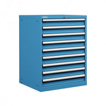 Polstore Cabinet Combo - 9 Drawers 36x36EH - 100% Extension - Light Blue - 717mm(w) x 1000mm(h)