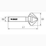 BAER HSSG 90° Countersink 12,4 mm (M 6)