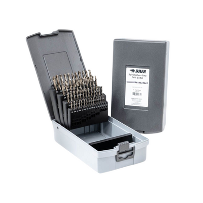 BAER Drill Set - HSS-E Drill Set for All Materials - 1-6mm (0.1 inc)
