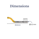 Cp Gratex C10 TiN Coated Deburring Blades - HSS - 3.2mm
