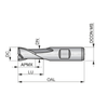 Dormer Pramet C11 1.0mm HSS-E-Powder Metal Flatted Shank 2 Flute Short Series Slot Drill DIN 327 D thumbnail 2