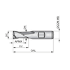 Dormer Pramet C126 1.0mm HSS-E-Powder Metal TICN Flatted Shank 2 Flute Short Series Slot Drill DIN 327 D thumbnail 2