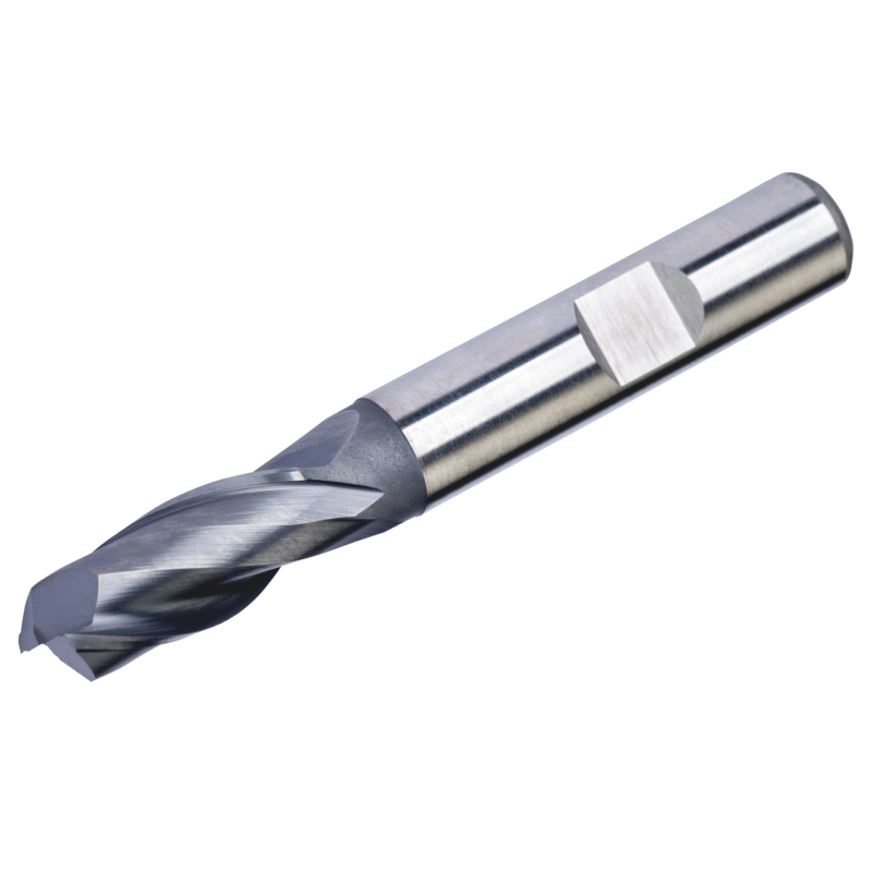 Dormer Pramet C139 2.0mm HSS-E-Powder Metal TICN Flatted Shank 2 Flute Standard Length Slot Drill DIN 844 K