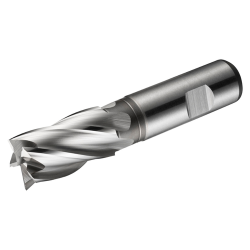 Dormer Pramet C247 30.0mm HSS-E-Powder Metal Flatted Shank Multi-Flute Standard Length End Mill DIN 844 K