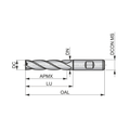 Dormer Pramet C273 2.0mm HSS-E-Powder Metal Flatted Shank Multi-Flute Long Series End Mill DIN 844 L thumbnail 2
