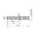 Dormer Pramet C295 2.0mm HSS-E-Powder Metal TICN Flatted Shank Multi-Flute Long Series End Mill DIN 844 L thumbnail 2