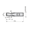 Dormer Pramet C353 3.0mm HSS-E-Powder Metal Alcrona Primax Flatted Shank 3 Flute Short Series Slot Drill DIN 327 D thumbnail 2