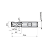 Dormer Pramet C367 2.0mm HSS-E-Powder Metal Alcrona Primax Flatted Shank 3 Flute Short Series Slot Drill DIN 327 D thumbnail 2