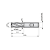 Dormer Pramet C413 6.0mm HSS-E TICN Flatted Shank Multi-Flute Roughing (NF) Standard Length End Mill DIN 844 K thumbnail 2