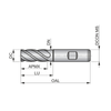 Dormer Pramet C428 6.0mm HSS-E-Powder Metal Alcrona Primax Flatted Shank Multi-Flute Roughing (HRA) Standard Length End Mill DIN 844 K thumbnail 2
