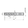 Dormer Pramet C492 6.0mm HSS-E-Powder Metal Alcrona Primax Flatted Shank Multi-Flute Roughing (HRA) Long Series End Mill DIN 844 L thumbnail 2