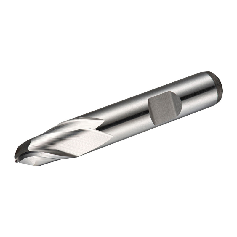 Dormer Pramet C50 2.0mm HSS-E Flatted Shank 2 Flute Ball Nosed Short Series Slot Drill DIN 327 D
