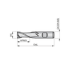 Dormer Pramet C601 1/8 x 3/8 Inch HSS Flatted Shank 2 Flute Slot Drill Regular Length thumbnail 2