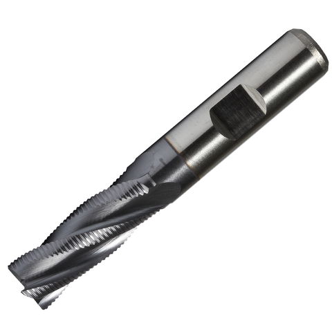 Dormer Pramet C609 1/2 Inch HSS-E TiCN Flatted Shank Fine Pitch Roughing End Mill Regular Length