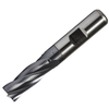 Dormer Pramet C609 1/4 Inch HSS-E TiCN Flatted Shank Fine Pitch Roughing End Mill Regular Length thumbnail 1