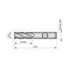 Dormer Pramet C609 1/4 Inch HSS-E TiCN Flatted Shank Fine Pitch Roughing End Mill Regular Length thumbnail 2
