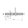 Dormer Pramet C614 1/8 Inch HSS Double Ended Flatted Shank 4 Flute End Mill Regular Length thumbnail 2