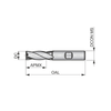 Dormer Pramet C615 1/8 Inch HSS Flatted Shank 4 Flute End Mill Regular Length thumbnail 2