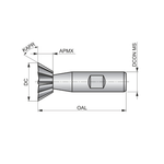 Dormer Pramet C83 16.0mm x 6.3 mm HSS-E Flatted Shank Dovetail CUTTER DIN 1833 C