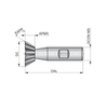 Dormer Pramet C83 12.0mm x 3.5 mm HSS-E Flatted Shank Dovetail CUTTER DIN 1833 C thumbnail 2
