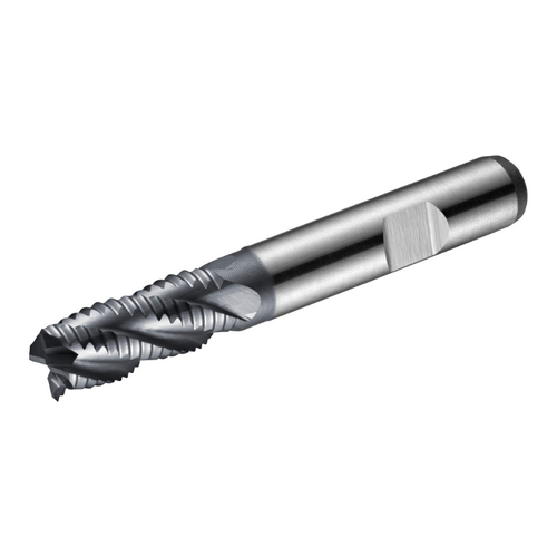 Dormer Pramet C908 14.0mm HSS-E-Powder Metal Alcrona Primax Flatted Shank Multi-Flute Roughing (NRA) Standard Length End Mill DIN 844 K