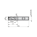 Dormer Pramet C908 6.0mm HSS-E-Powder Metal Alcrona Primax Flatted Shank Multi-Flute Roughing (NRA) Standard Length End Mill DIN 844 K thumbnail 2