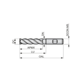 Dormer Pramet C926.0mm HSS-E-Powder Metal Alcrona Primax Flatted Shank Multi-Flute Long Series End Mill DIN 844 L thumbnail 2
