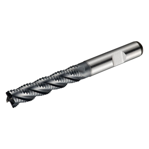 Dormer Pramet C948 32.0mm HSS-E-Powder Metal Alcrona Primax Flatted Shank Multi-Flute Roughing (NRA) Long Series End Mill DIN 844 L