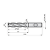 Dormer Pramet C948 6.0mm HSS-E-Powder Metal Alcrona Primax Flatted Shank Multi-Flute Roughing (NRA) Long Series End Mill DIN 844 L thumbnail 2
