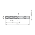 Dormer Pramet C948 6.0mm HSS-E-Powder Metal Alcrona Primax Flatted Shank Multi-Flute Roughing (NRA) Long Series End Mill DIN 844 L thumbnail 2