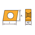 Y.T CNGX Saw Blade Insert Neurtal For Aluminium - CNGX1005-E.F20 thumbnail 2