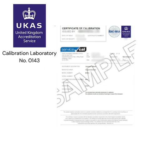 UKAS Calibration Certificate - Plain Plug Gauges up to 100mm/4